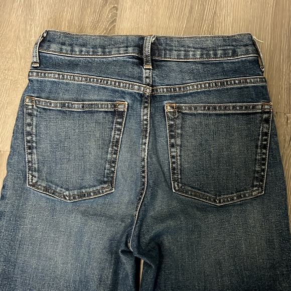 Everlane High Rise Straight Ankle Jean, Medium Blue - Picture 6 of 8